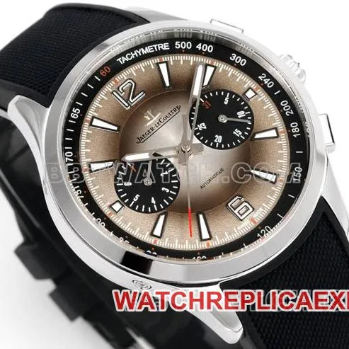 1:1replica watch Beichen Jaeger-LeCoultre gray plate mechanical black rubber model front live photo