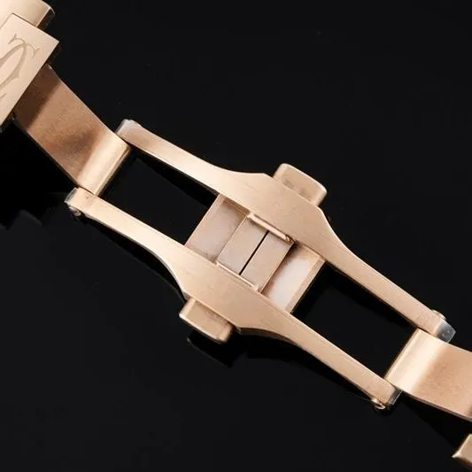 Cartiertop-tier watch Santos series ladies steel braceletdiamondwhite dialrose gold watch clasp picture
