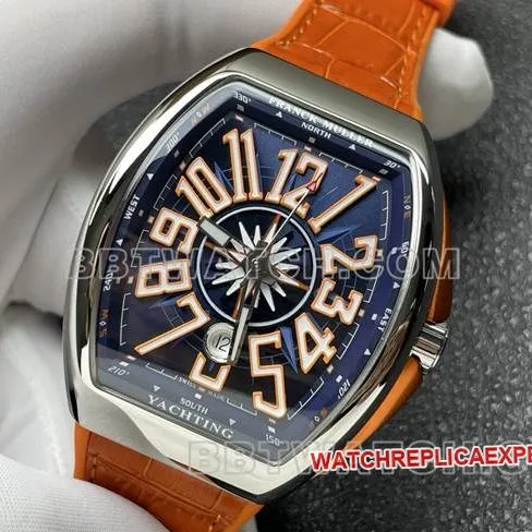 Frank Muller ABF factory collectible watch V45black dial black shell leather braceletfront live photo