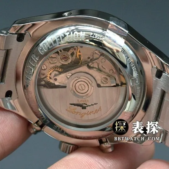 GS factory Longines famous eight-pin moon phasetop-tier watch white dial blue needle steel bracelet model pictures and prices overall live photos