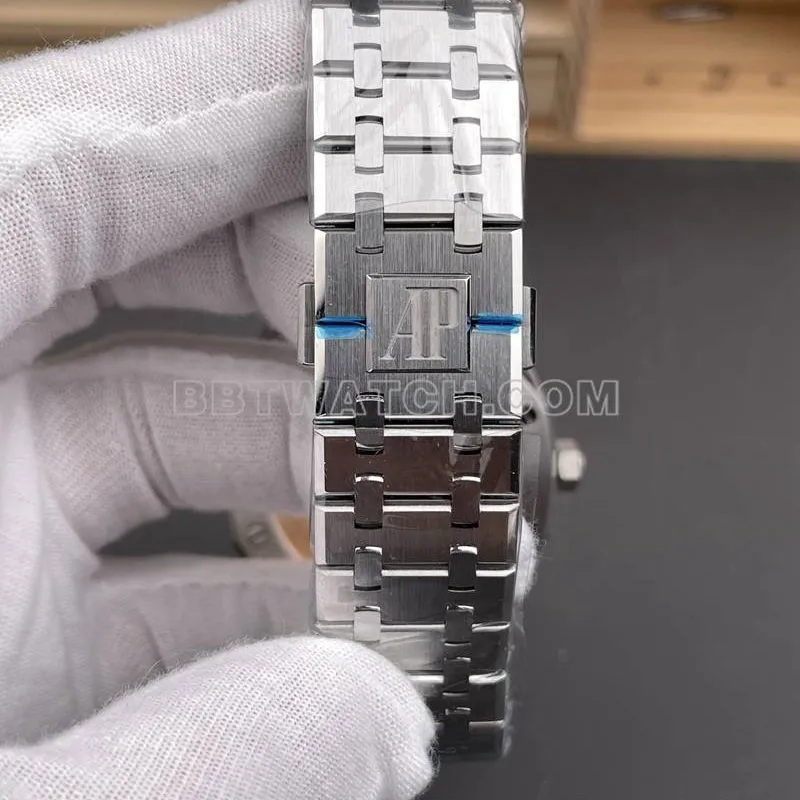Audemars Piguet watch DDF factory Royal Oak41mmblue dial4302 mechanical steel bracelet front live photo