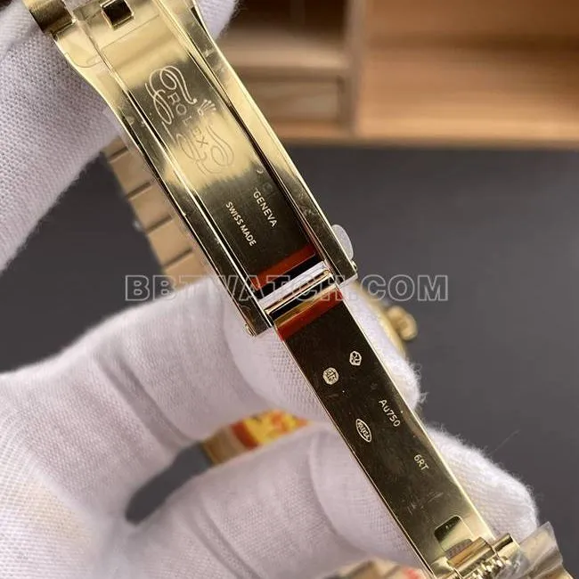 1:1replica watch QF factory Day-DateRolex smoked green dialyellow gold2836 mechanical 36mmcaseback live photo