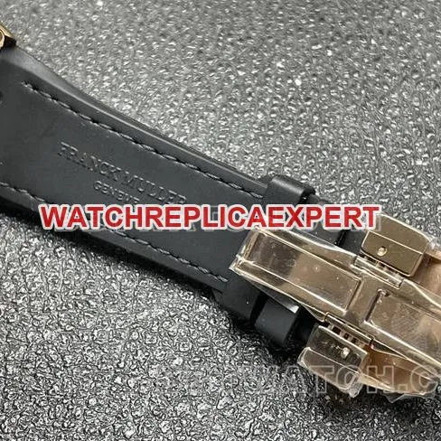 1:1replica watch Frank Muller ABF factory V45black dial gold case leather braceletfront live photo