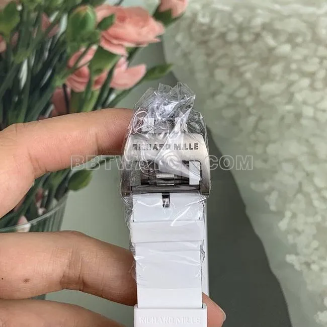 APS factory Richard Mille carbon fiber white rubber braceletletRM055front live photo