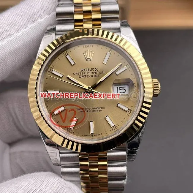 top-tier watch log VS FactoryRolex champagne tray 3235 mechanical 41mm caseback live photo