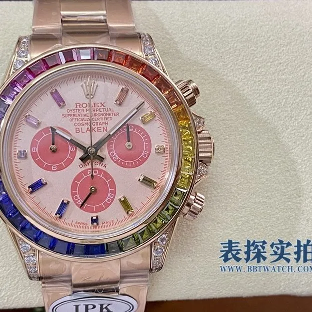 Thickness of big factory high-quality Rolex Rainbow Daytona watch