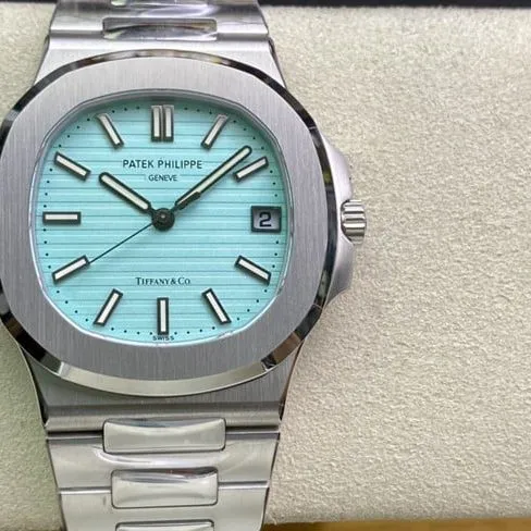 top-tierPatek Philippe co-branded Tiffany global limited edition Nautilusreplica watch front view