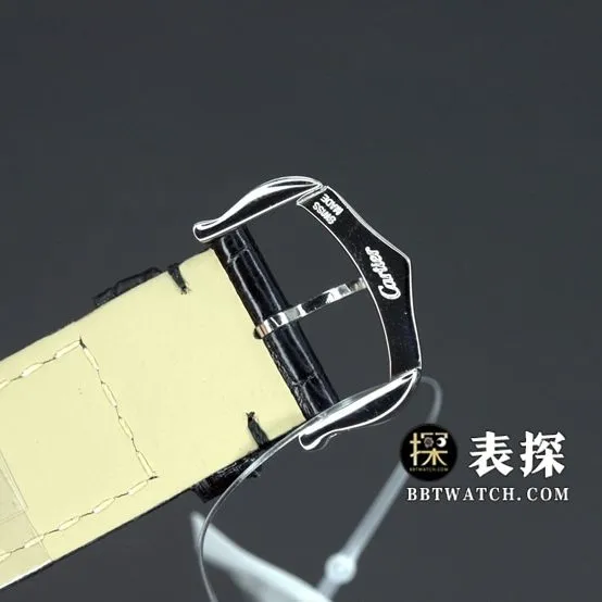 DR factory Cartier tank top-tier 1:1super watch ladies white dial blue needle leather strap model pictures and prices front live photo
