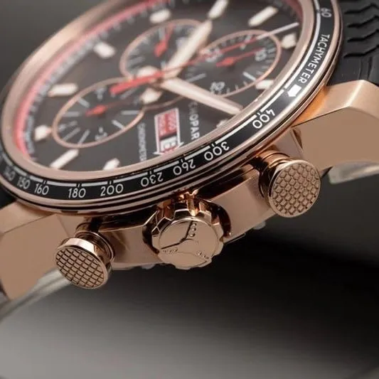 watch ChopardV7 factory racing series rose goldblack dial boutique men's mechanical watch front view