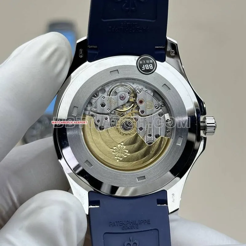 Patek Philippe collectible watch BBF factory grenade blue dial blue rubber model 5168Gfront live photo