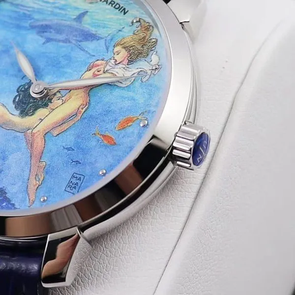 high-quality Athens watch gilt classic series 3203-136LE-2/MANARA.08 front view