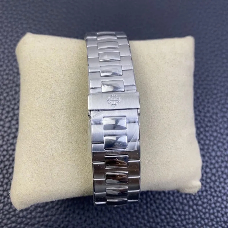 3K Factorytop-tierPatek Philippereplica watch Nautilus324SC ultra-thin mechanical white steel blue dialmovement picture