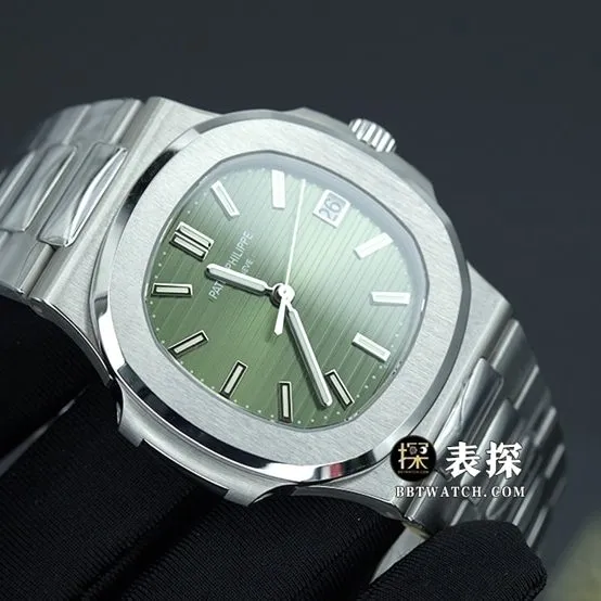 PPF FactoryPatek Philippe sporty and elegant top-tier watch men's olive green Nautilussteel bracelet picture and price front live photo
