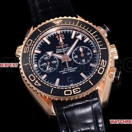 watch N1 factory SeamasterOmega 600m black dialrose gold leather braceletfront live photo