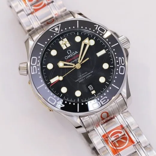 OR factory top-tier watch Omega men's Seamaster series mechanical steel bracelet watch front view