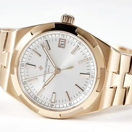 8F factory top-tier watch Vacheron Constantin men's white dial brown belt Across the World series mechanical watch front view