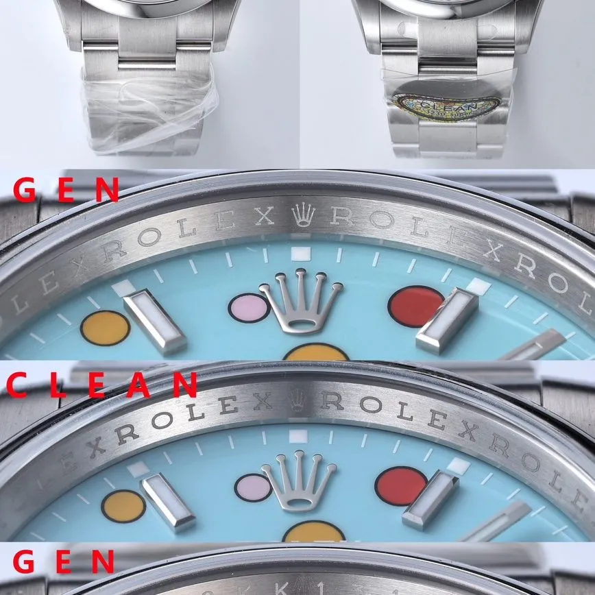 C Factory Log Bubble Face Real and Fake Comparison Review Rolex Top collectible watches Appearance Comparison Chart