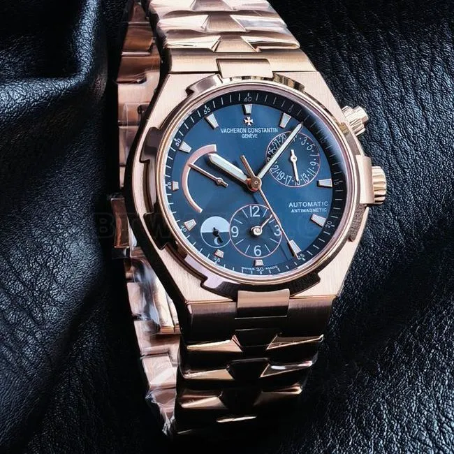 watch KR factory across the world Vacheron Constantinrose goldblue dial47450front live photo