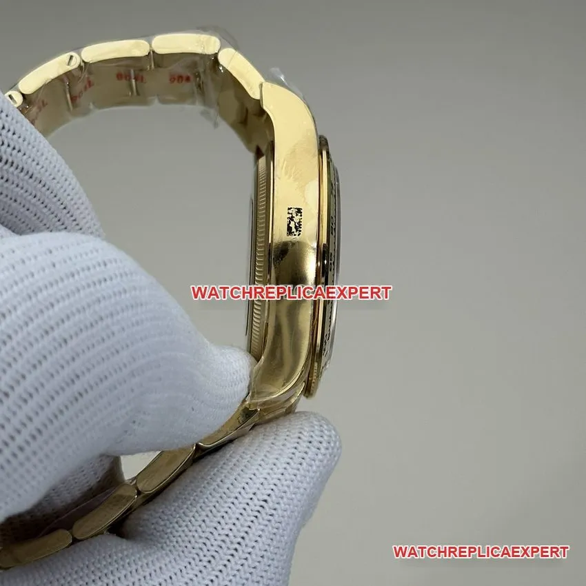 Clean FactoryRolexDaytonatop-tier gold plate all gold steel bracelet model 126508side live photo