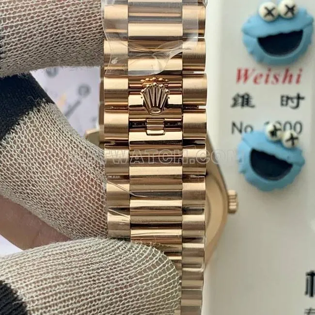 top-tier watch PPM factory gray plate rose goldRolexDay-Date mechanical braceletlive photos