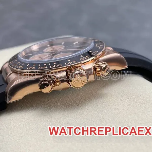 Rolextop-tier watch ARF FactoryDaytonablack dialrose gold4131 rubber model front live photo