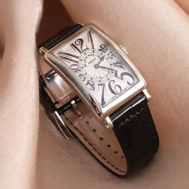 top-tier Frank Muller Long Island series quartz women's dial black belt watch leather strap picture