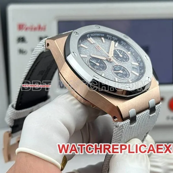 Audemars Piguettop-tier watch LS factory Royal Oak offshore type 43MM gray plate rubber model 26420front live photo