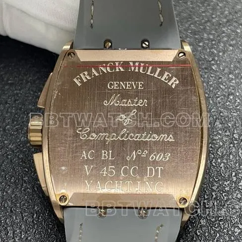 collectible watch ABF factory Frank Muller V45 gray plate rose gold shell leather braceletfront live photo