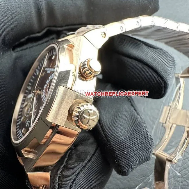 Top collectible watches Across The Sea 9F Vacheron Constantin Rose Gold Dark Brown Plate Mechanical 47450 Front Actual Picture