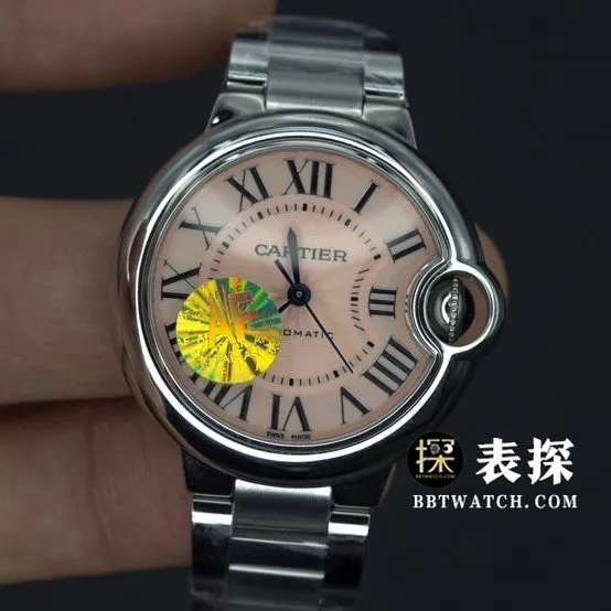 AF FactoryCartier blue balloon top-tier 1:1super watch ladies pink plate blue needle steel bracelet model pictures and prices front live photo