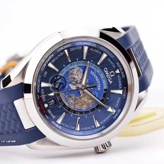 watch vs. Omega's new Seamaster series 220.12.43.22.03.001 front view
