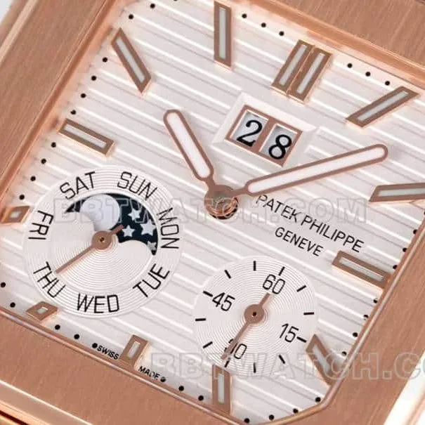 3K FactoryPatek PhilippeCUBITUSsuper clonewhite dialrose gold5822front live photo