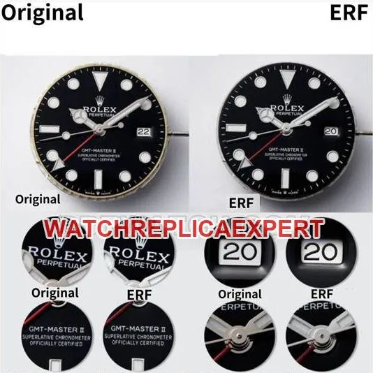 ERF factory RolexGMT-Master3285movementtop-tier watch comparison Genuine difference appearance live photos