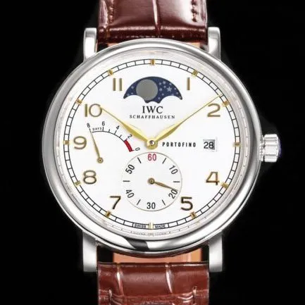 Big factory high-quality TWIWC Portofino series white dial IW516409 see-through watch front view