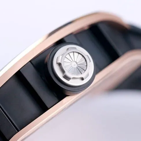JB factory Richard Milletop-tier watch genuine tourbillon men's black dialrubber strapautomatic movement watch front view