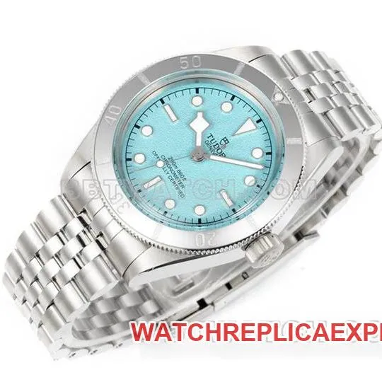 Tudor watch 3T factory Biwan ice blue dial 41mm stainless steel steel bracelet front live photo