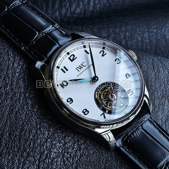 top-tier watch TUR factory IWC Portugal white dialtourbillonfront live photo