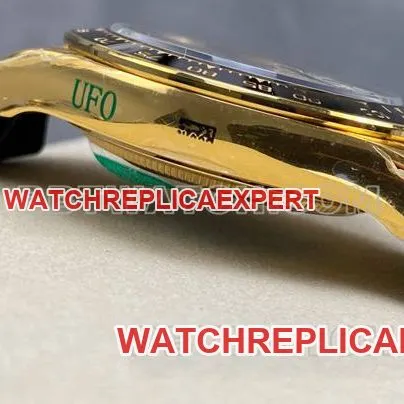 top-tier watch DaytonaUFO factory Rolexyellow gold shell gold plate 4131 mechanical front live photo