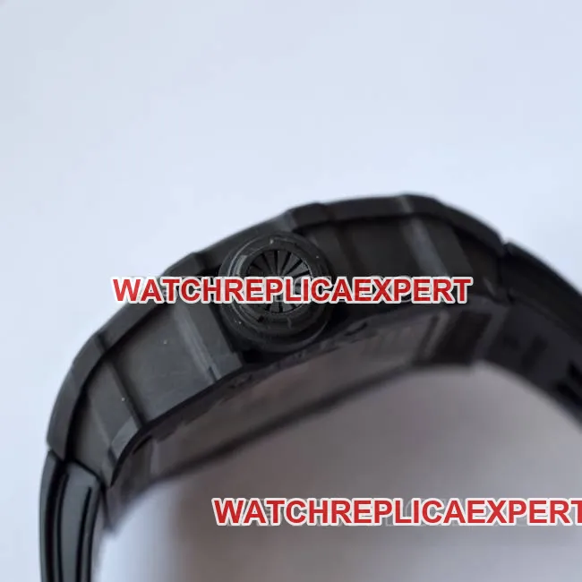 collectible watch RM35-02 UMI factory Richard Mille black shell black belt front live photo