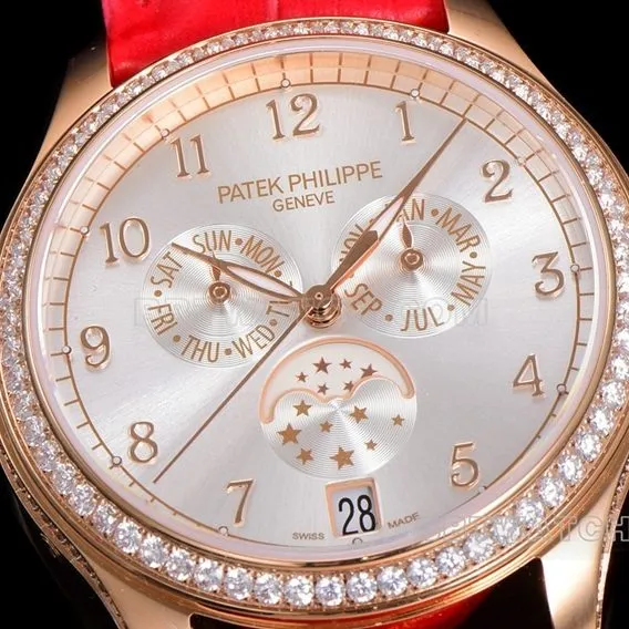 ZP factory Patek Philippe complicated timepiece top-tier 1:1super clonesilver dialleather strap model 4947R-001front live photo