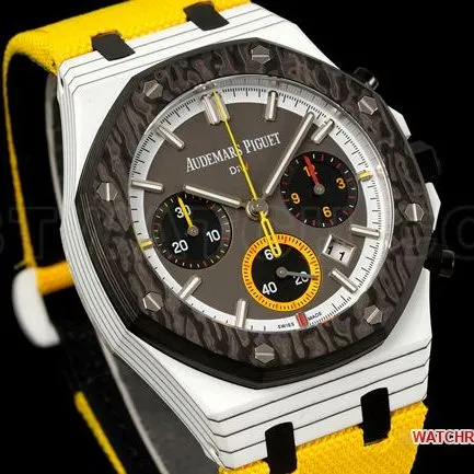 collectible watch Diw factory Royal OakAudemars Piguet brown dial chronograph mechanical front live photo