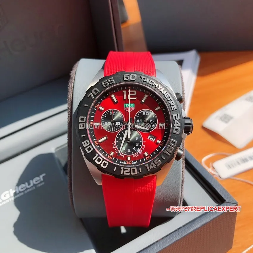 TAG Heuer F1top-tier red plate chronographCAZ101AN.FT8055front live photo