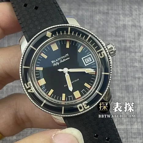 ZF Factory Blancpain Fifty Fathoms 5008B Top Watch Men's Dark Grey Dial Barracuda Rubber Strap Product Images and Price - Front Real Shot