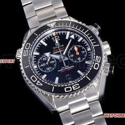 collectible watch N1 factory SeamasterOmega 600m black dial leather braceletfront live photo