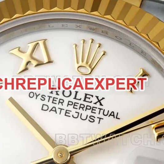 ARF FactoryRolex log 1:1super clonewhite dial31mm gold five-lattice chain link278273front live photo