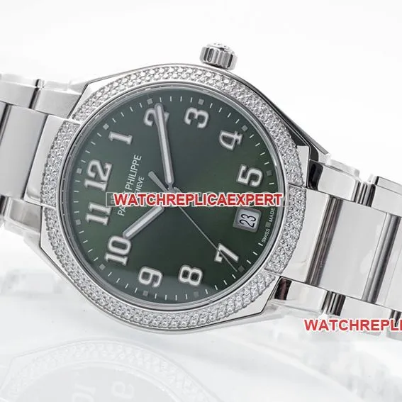 PPF FactoryPatek Philippesuper clonegreen dial7300/1200A-011front live photo