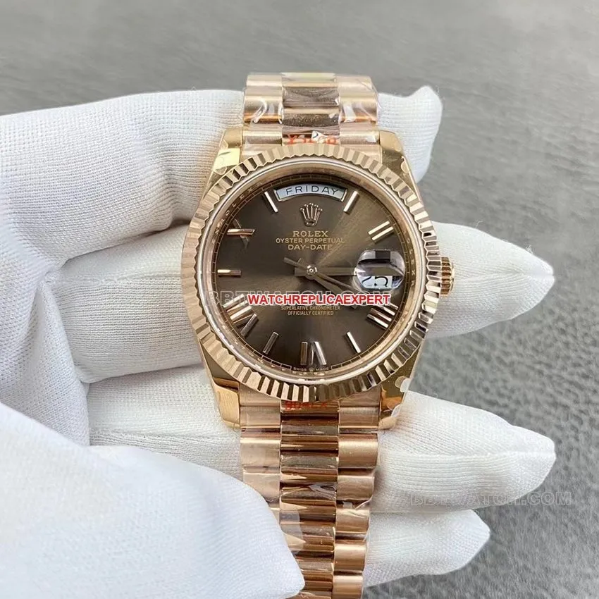 GM FactoryRolexDay-Date type top-tier coffee tray rose goldm228235-0002braceletlive photos