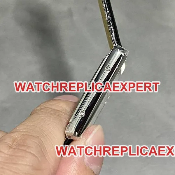 Cartier1:1replica watch DR factory tank white square dialeather strap model front live photo