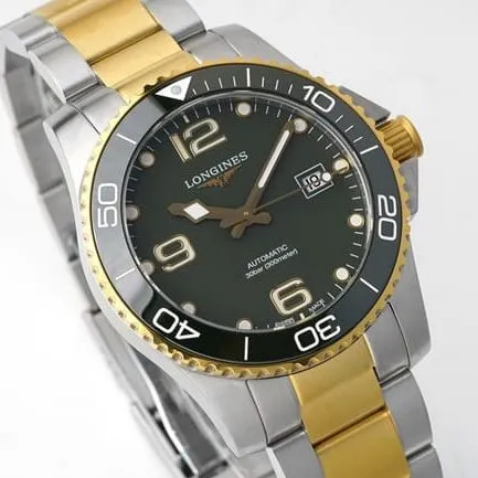 ZF Factorytop-tier Concas Longinessuper cloneblack dial gold band men's fully automatic movement watch front view