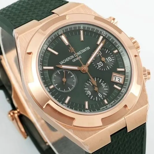 Vacheron Constantintop-tier watch green dial Zonghengsihai V3 upgraded version 41mmrubber straprose gold2